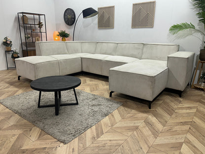 !Showroommodel! Witte Ribstof U Zetel
