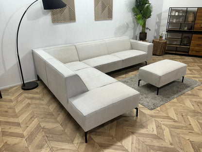 By Sidde Licht Grijze Hoekzetel Inc Hocker ~ Vaste Kussens