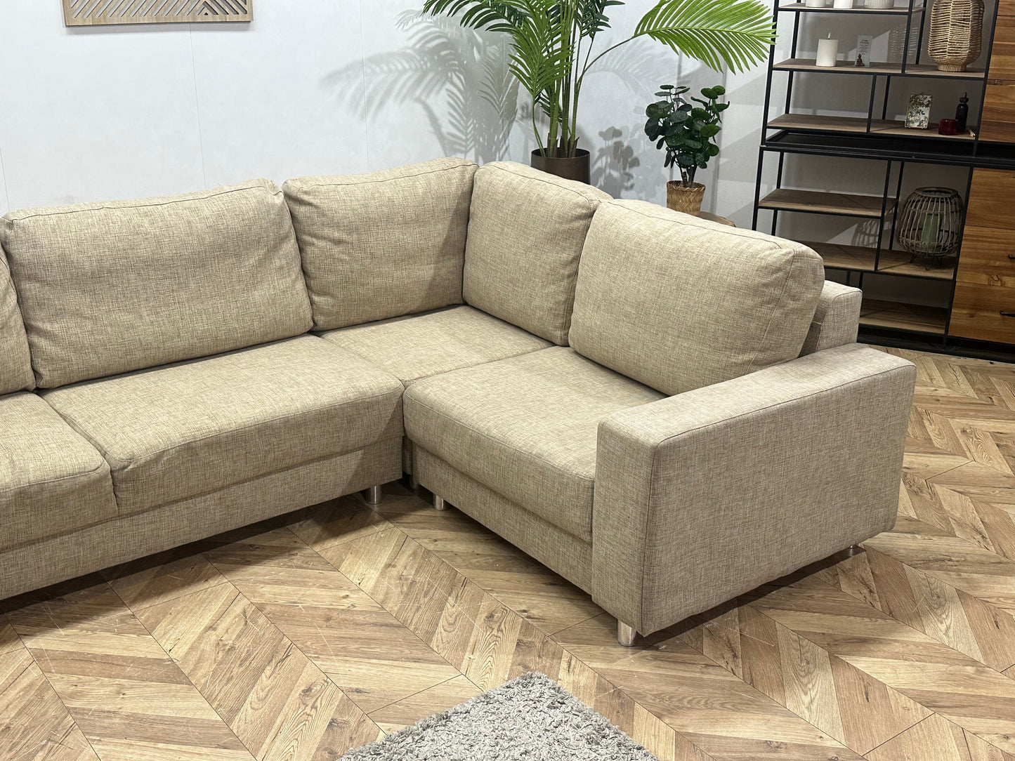 Beige U Zetel ~ Losse Kussens Met Afneembare Hoezen