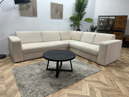 !Showroommodel! Crème Suède Stoffen Hoekzetel