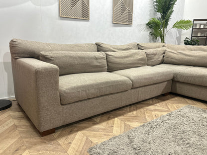 Beige Hoekzetel ~ Losse Kussens Met Afneembare Hoezen