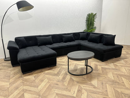 !Showroommodel! Zwarte Velvet U Zetel