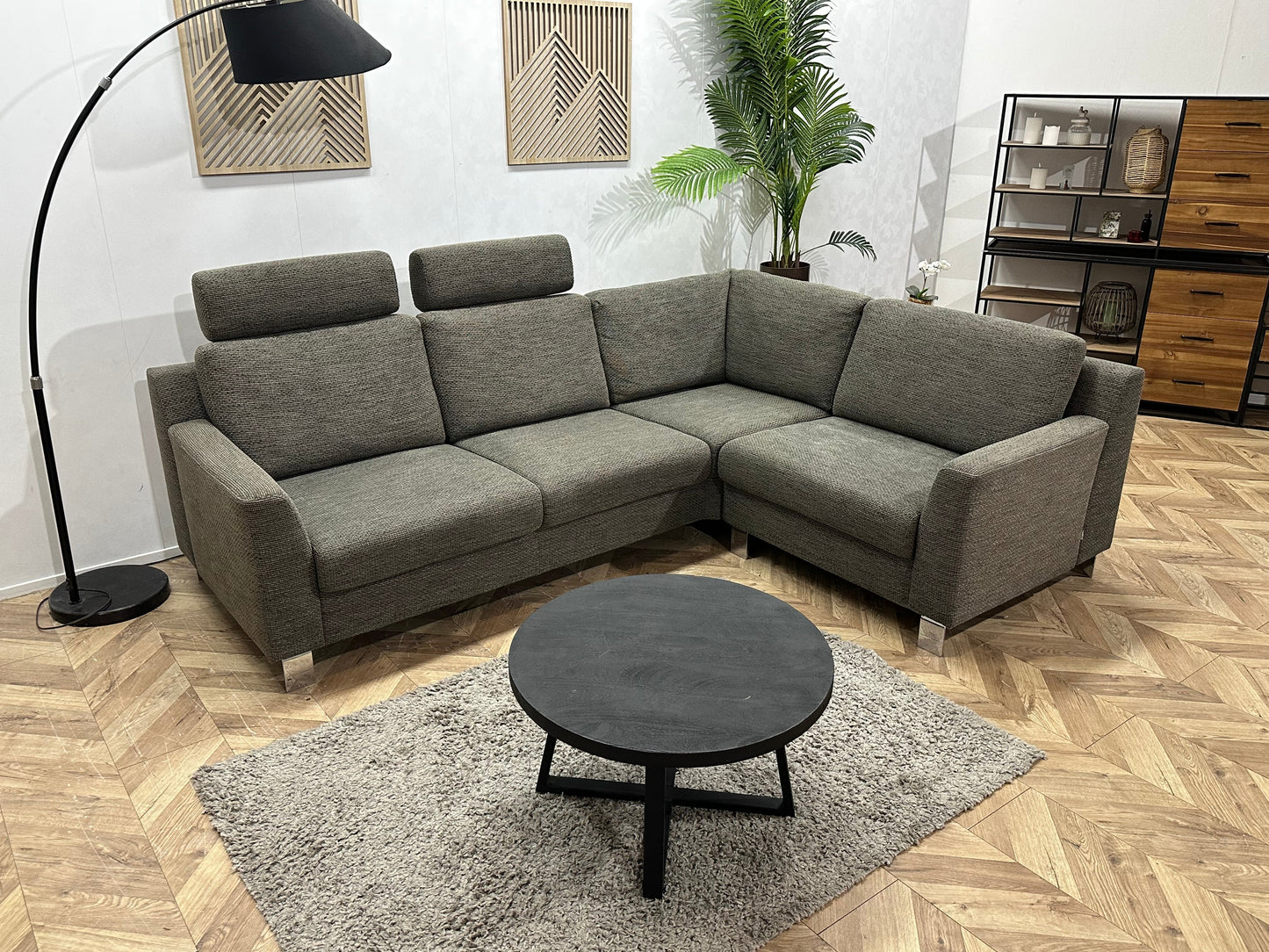 Topform Antraciet Hoekzetel ~ Losse Rugkussens Met Afneembare Hoezen