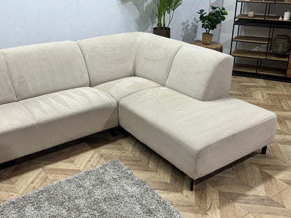 !Showroommodel! Crème Suède Stoffen Hoekzetel