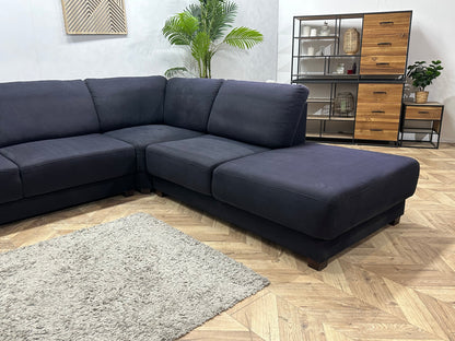 Antraciet Hoekzetel Inc Hocker ~ Vaste Kussens