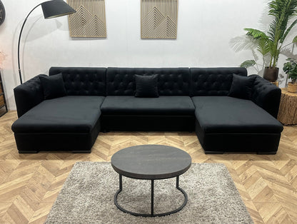 !Showroommodel! Zwarte Velvet U Zetel