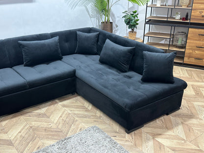 !Showroommodel! Zwarte Velvet U Zetel