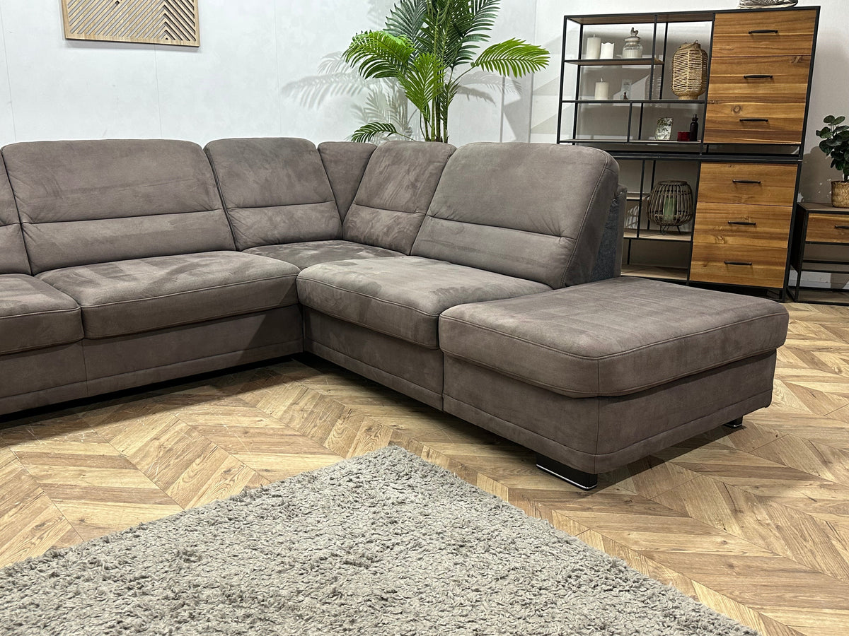 Taupe Suède Stoffen U Zetel ~ Vaste Kussens