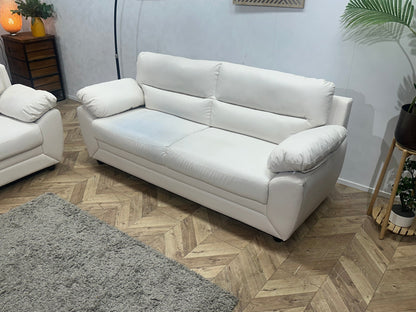 Witte Leather Look Zetels Set ~ Inruilvoordeel
