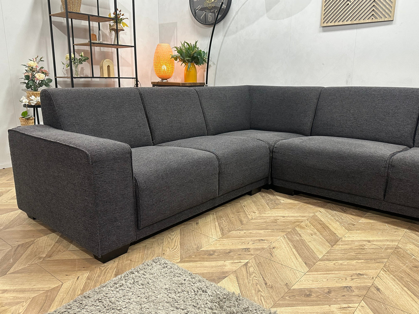 Antraciet U Zetel ~ Vaste Kussens