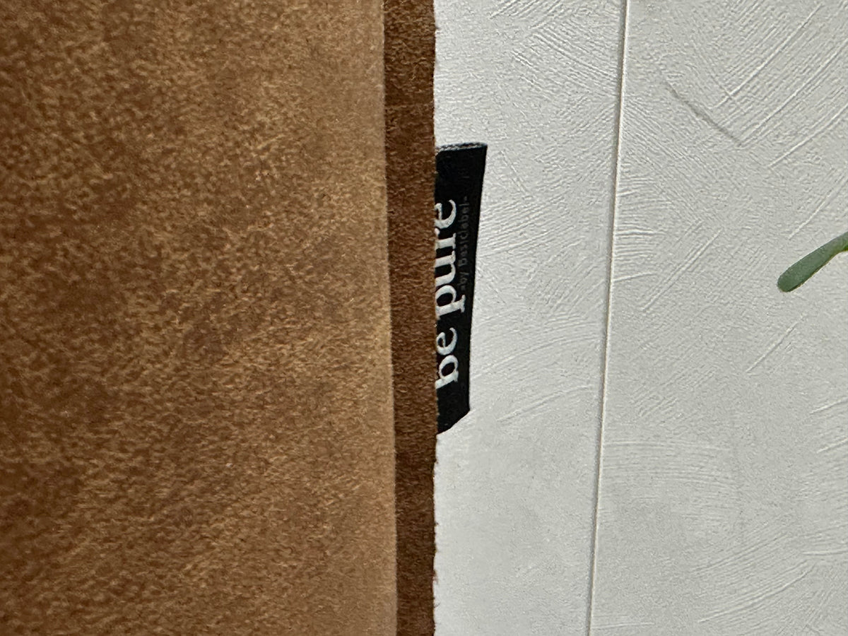 Be Pure Cognac Bruine Suede Stoffen Zetels Set ~ Losse Kussens Met Afneembare Hoezen