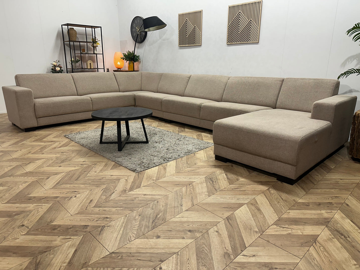 Beige Ruime U Zetel ~ Vaste Kussens