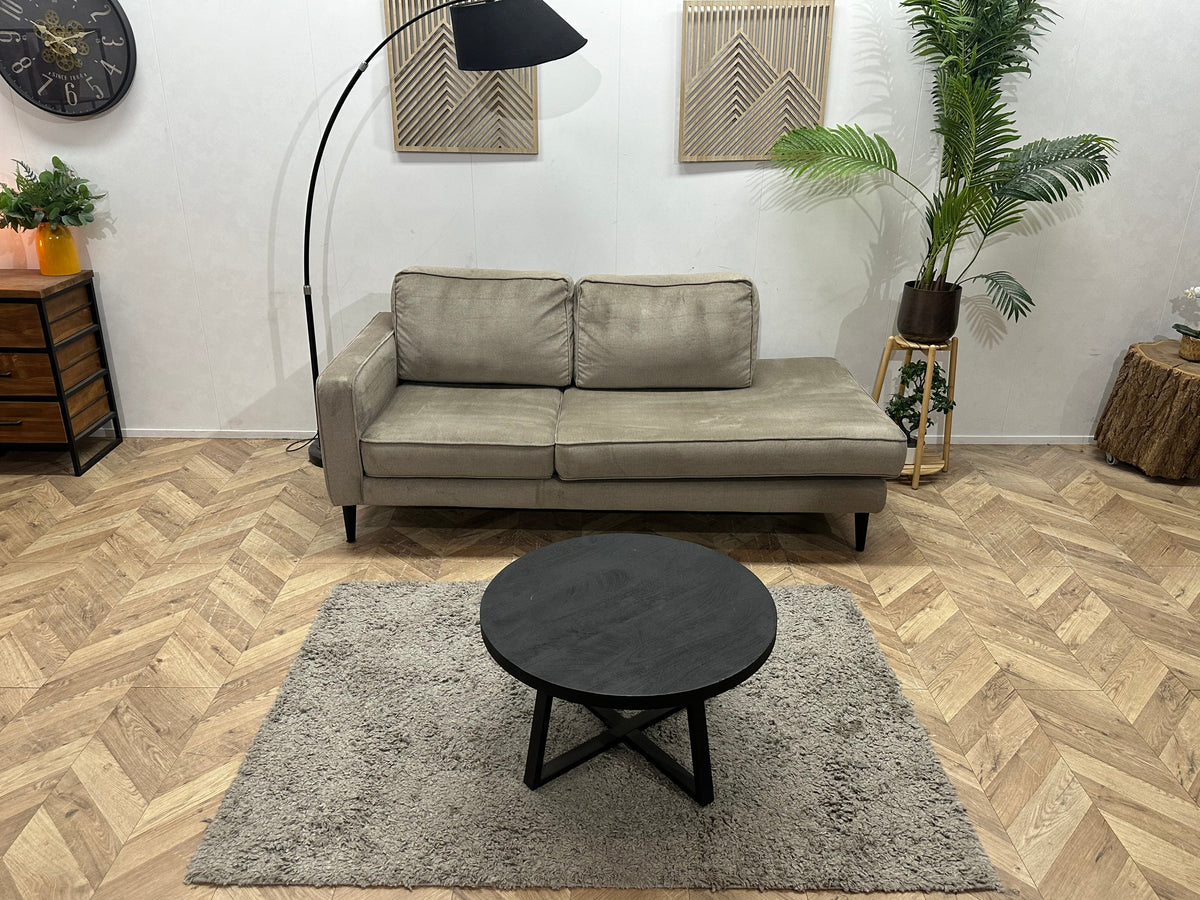 Grijze Velvet Design Zetel ~ Losse Kussens Met Afneembare Hoezen