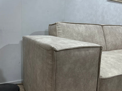 !Showroommodel! Crème Suède Stoffen Hoekzetel