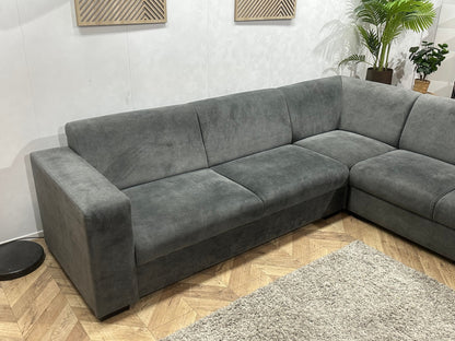 !Showroommodel! Antraciet Velvet Hoekzetel