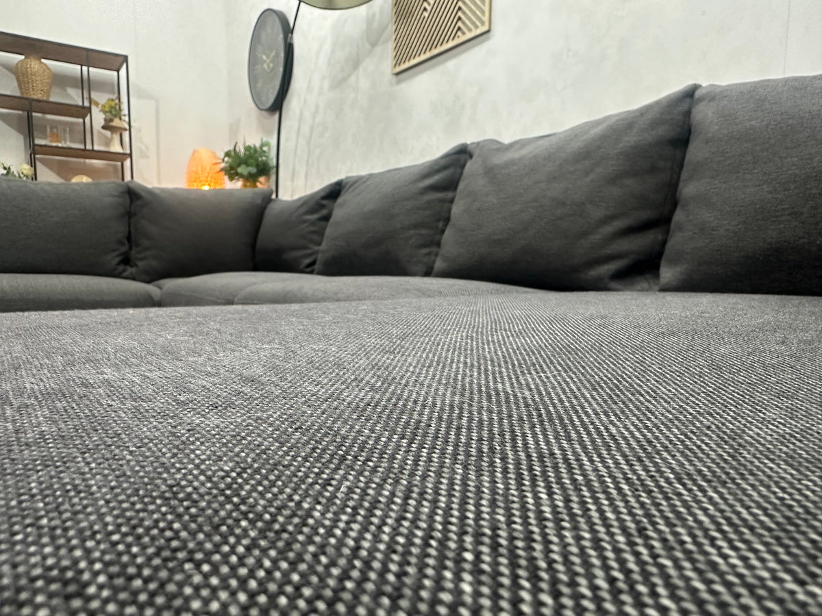 Antraciet U Zetel ~ Losse Rugkussens Met Afneembare Hoezen