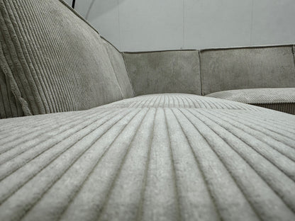 !Showroommodel! Witte Ribstof Hoekzetel