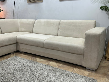 !Showroommodel! Crème Suède Stoffen Hoekzetel