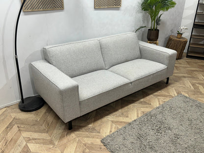 Licht Grijze Suède Stoffen 2.5-Zits Zetel Inc Hocker