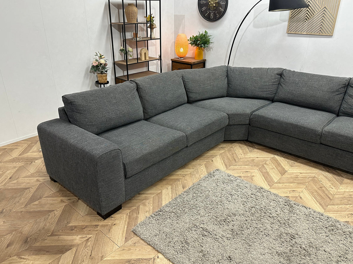 Antraciet U Zetel ~ Losse Kussens Met Afneembare Hoezen