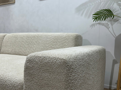 !Showroommodel! Witte Bouclé Hoekzetel