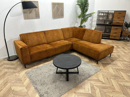 Cognac Bruine Velvet Hoekzetel ~ Vaste Kussens