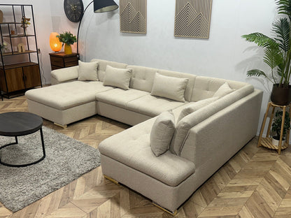 !Showroommodel! Witte/Crème Bouclé U Zetel
