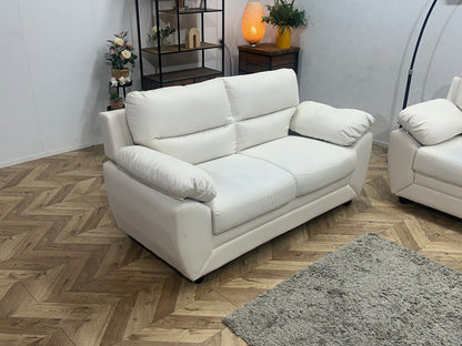 Witte Leather Look Zetels Set ~ Inruilvoordeel