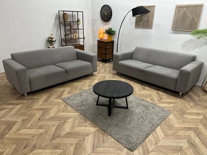 Licht Grijze Stoffen Zetels Set ~ Vaste Kussens