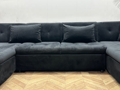 !Showroommodel! Zwarte Velvet U Zetel