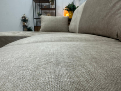 !Showroommodel! Beige Velvet U Zetel