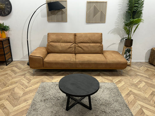 Musterring Cognac Bruine Suède Stoffen Design Zetel ~ Verstelbare Hoofdsteunen