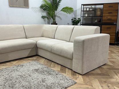 !Showroommodel! Crème Suède Stoffen Hoekzetel
