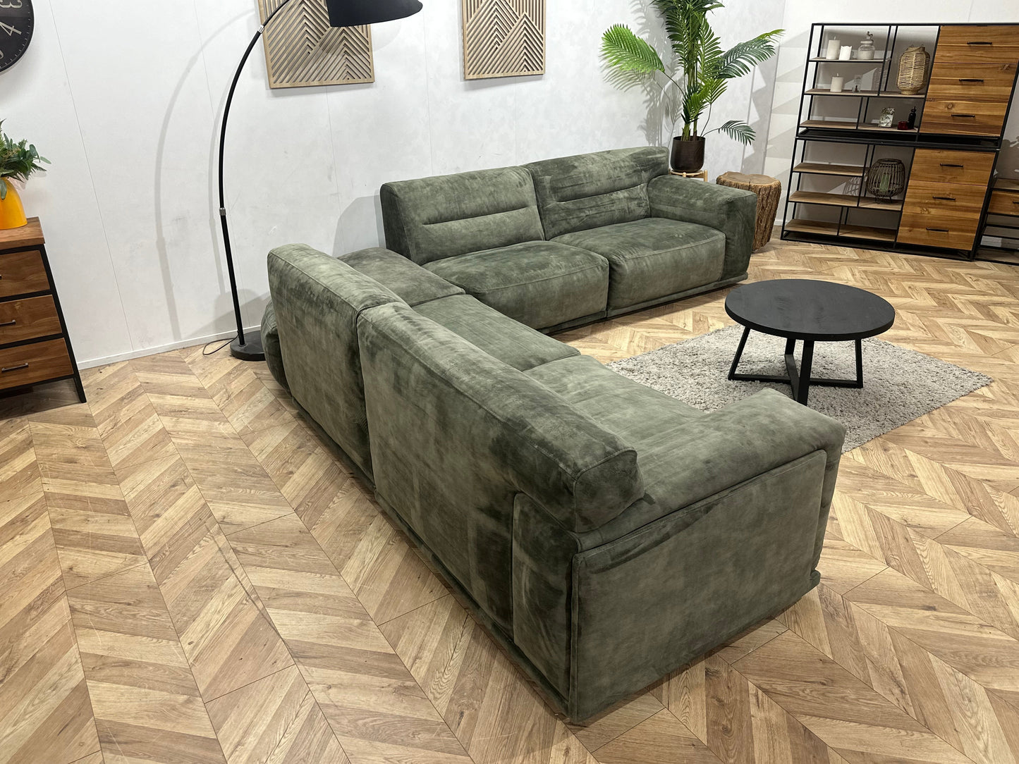 Groene Velvet Hoekzetel ~ Nieuwstaat