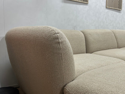 !Showroommodel! Beige Bouclé Stoffen U Zetel