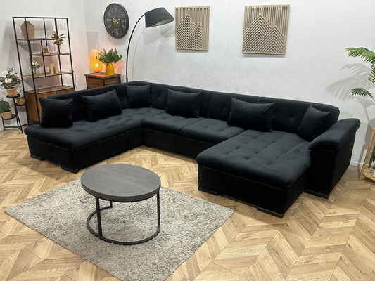 !Showroommodel! Zwarte Velvet U Zetel