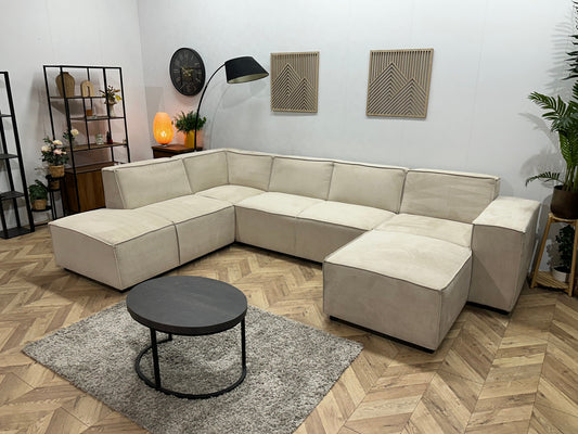 !Showroommodel! Crème Suède Stoffen U Zetel