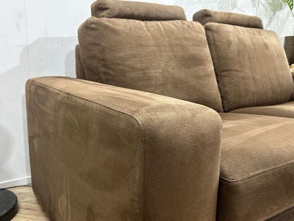 Bruine Velvet 2.5-Zits Zetel ~ Relaxfunctie
