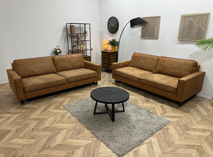 Cognac Bruine Suède Zetels Set ~ Losse Kussens