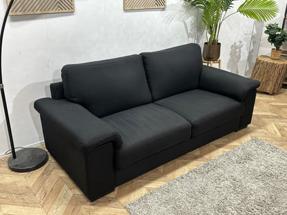 Zwarte 2.5-Zits Zetel ~ Losse Rugkussens Met Afneembare Hoezen