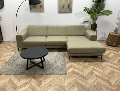 Beige Hoekzetel ~ Vaste Kussens