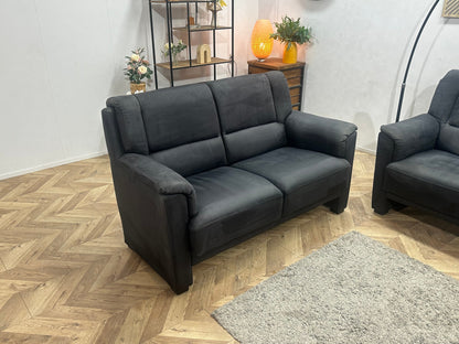 Antraciet Suède Stoffen Zetels Set ~ Vaste Kussens