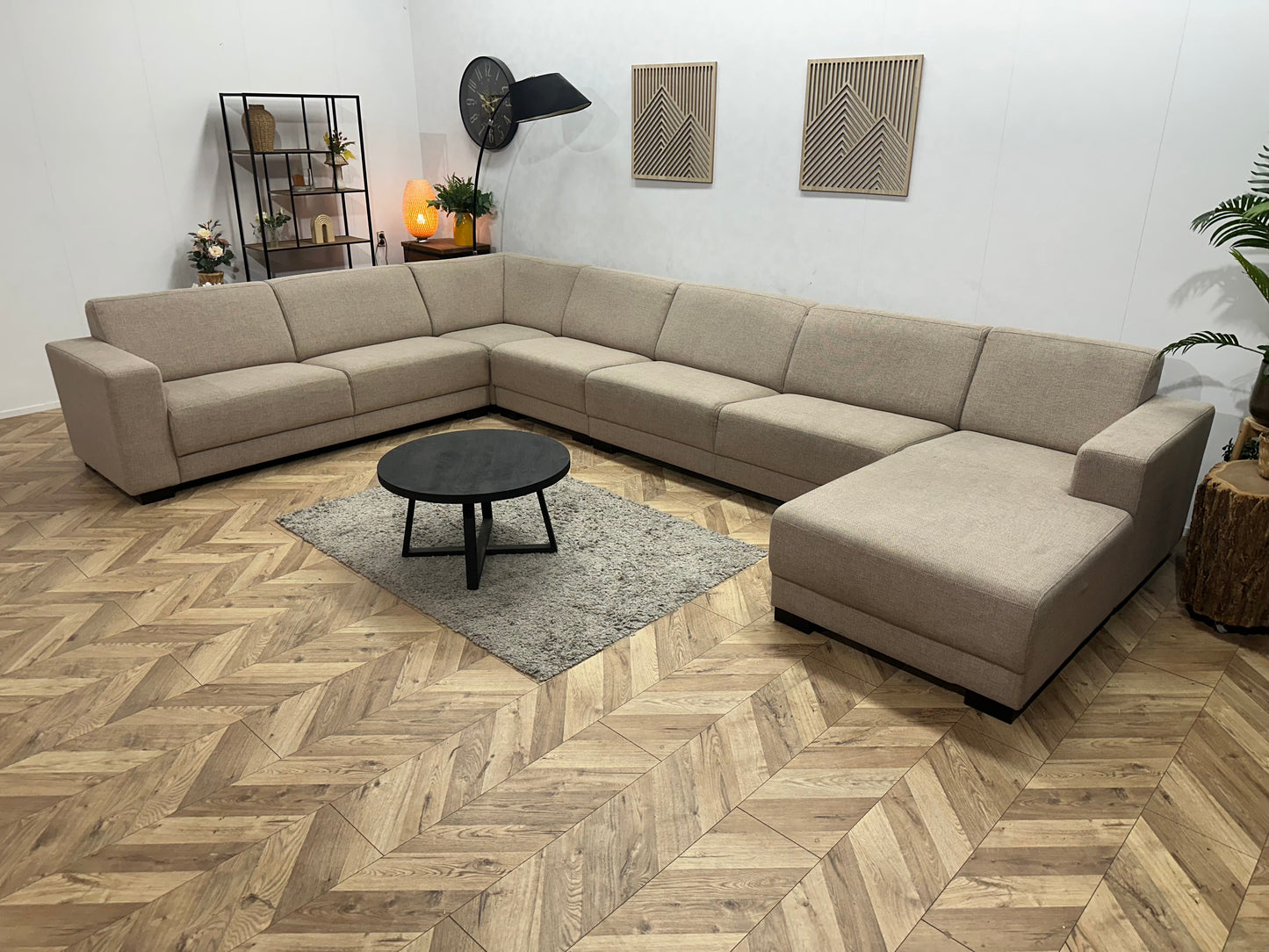 Beige Ruime U Zetel ~ Vaste Kussens