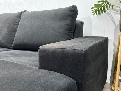Zwarte U Zetel ~ Losse Rugkussens Met Afneembare Hoezen
