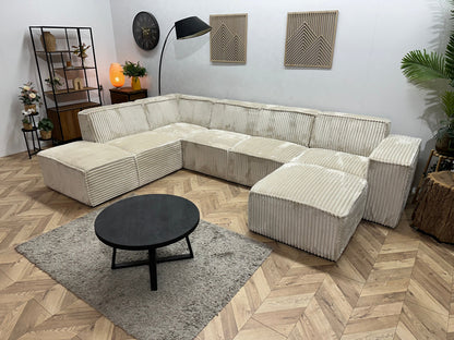 !Showroomodel! Witte Ribstof U Zetel