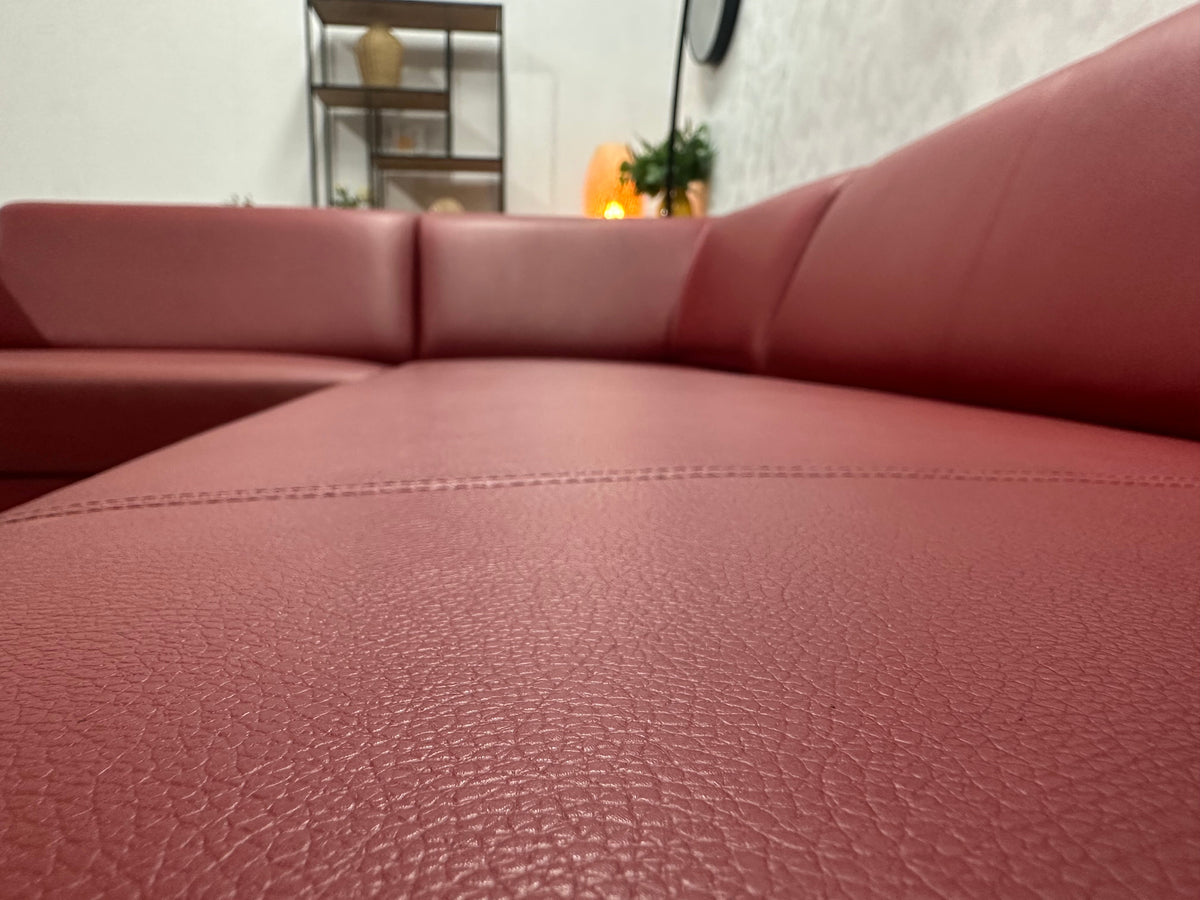 Rode Leather Look Hoekzetel ~ Inruilvoordeel