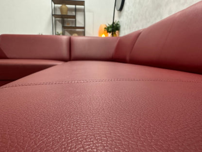 Rode Leather Look Hoekzetel ~ Inruilvoordeel
