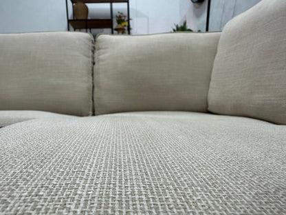 Beige Hoekzetel ~ Losse Kussens Met Afneembare Hoezen