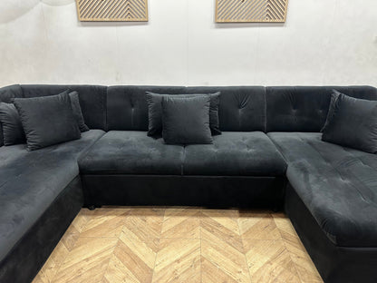 !Showroommodel! Zwarte Velvet U Zetel
