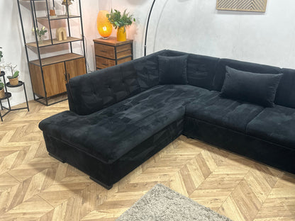 !Showroommodel! Zwarte Velvet U Zetel